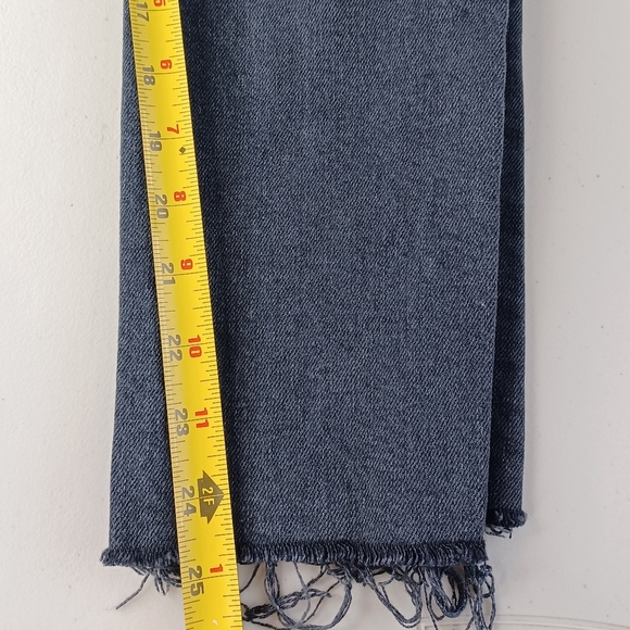 AGOLDE Nico Washed Black High-Rise Distressed Sz 28 Ankle Jeans - Picture 13 of 13